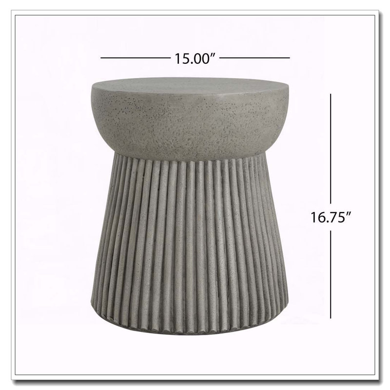 Outdoor LightWeight Concrete Side Table