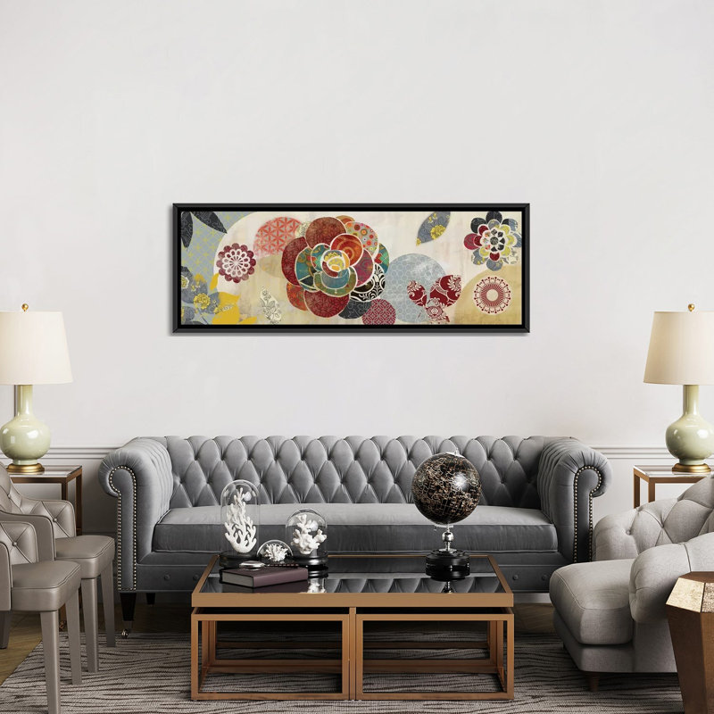 «Arabesque II» par Aimee Wilson, impression sur toile tendue, H 20 po x l 60 po x P 1,5 po, Toile avec cadre noir