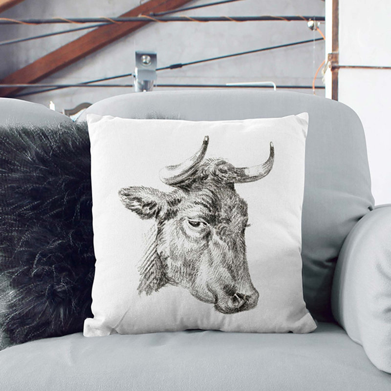 Square Throw Cushion, 40cm H x 40cm W x 15cm D