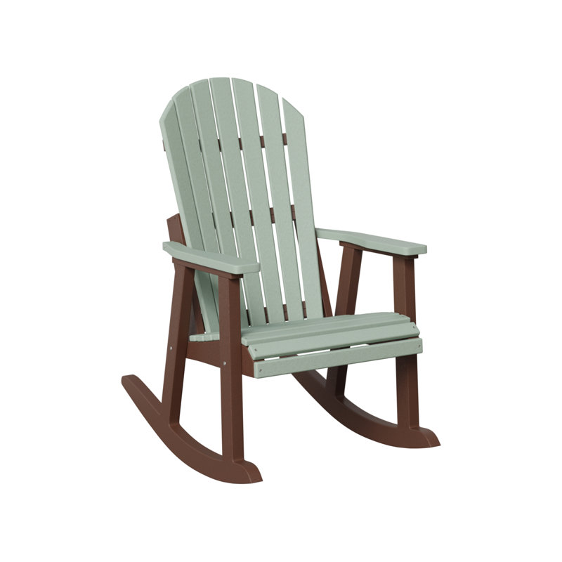 Fauteuil berçant berlinois berlinois, Seafoam Top/Chocolate Brown Base