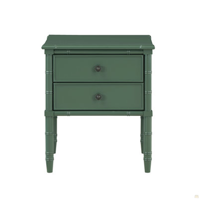 Emmett 2 Drawer Nightstand - Vintage Green