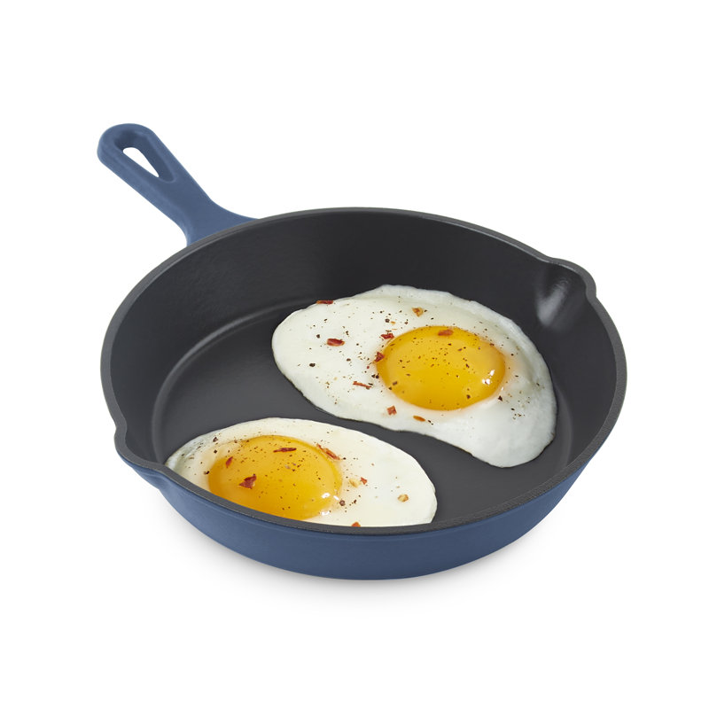 Blue 7.5" Nonstick Cast Iron Skillet with Ceramic Coating
