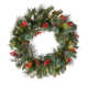 Wintry 24'' Faux Mixed Assortment Lighted Wreath