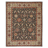Charleigh-Mahal Hand Knotted Wool Oriental Area Rug in Tan