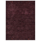 Soie nouée à la main style contemporain brun, tapis