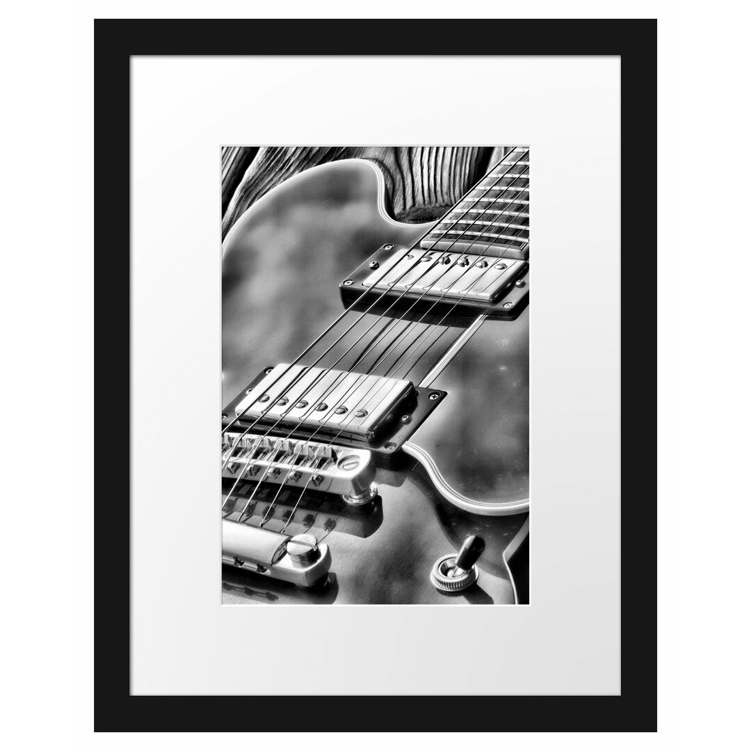 Gerahmtes Poster E-Gitarre