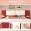 Grand lit plateforme tapissier avec panneau, cadre de lit plateforme, aucun sommier requis, assemblage facile-47226127