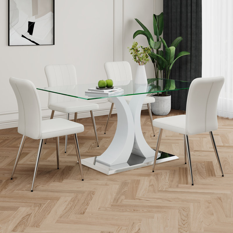 Table en verre de style moderne