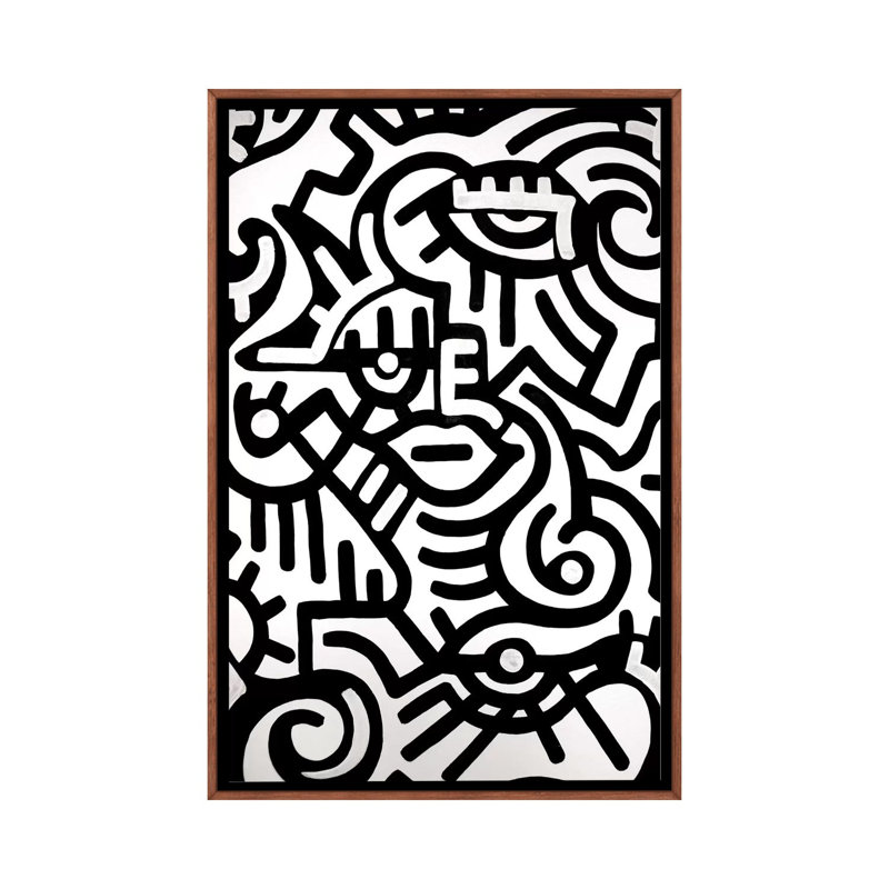 Mood 1 Piece Wall Art on Canvas, 66.04 cm H x 45.72 cm W, Classic Brown Wood Framed