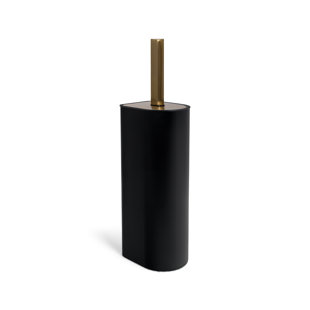 Tall Metal Toilet Brush with Oval Holder