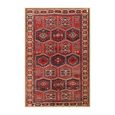 Tapis traditionnel rouge / noir