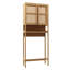 Support de rangement autoportant en bambou pour la salle de bain et la lessive, organisateur de plancher compact avec tablettes - couleur naturelle