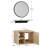 Bucharest 24'' Single Bathroom Vanity with Plastic Top with Mirror