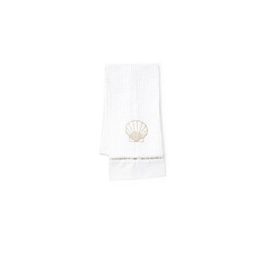 Scallop Cotton Ultra Light Waffle Hand Towel