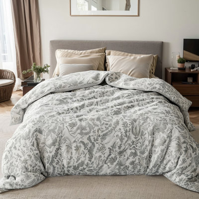Couette rétro à motif floral