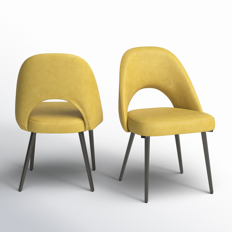 Etna Upholstered Side Chair, Yellow