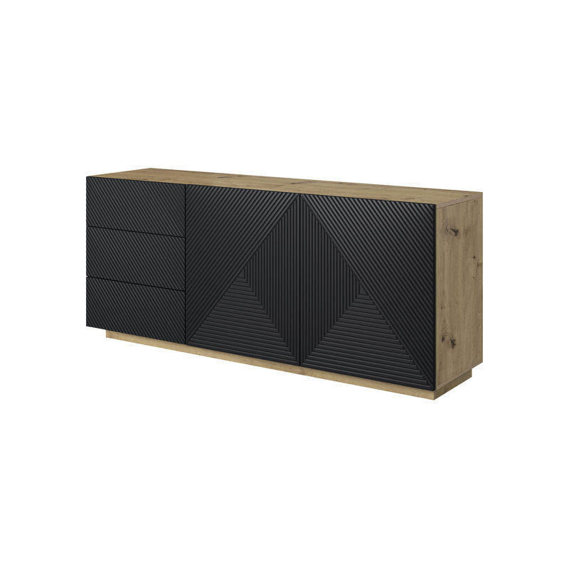 Aaizah 167cm Sideboard, Artisan/Black