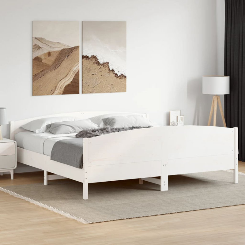 Nikhad UK Super King - DE 180 x 200 cm Solid Wood Bed