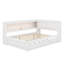 Lit de jour double avec tablettes, DEL et lit gigogne-676071761