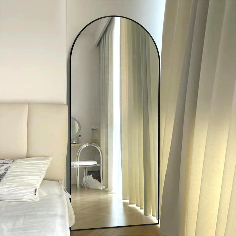 Grand miroir pleine grandeur avec 3 modes de fixation, Noir, 71 po x 24 po