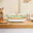 Gold - Rimmed Heated Rectangular Ceramic Buffet Server - Warm - Keeping & Fresh - Locking