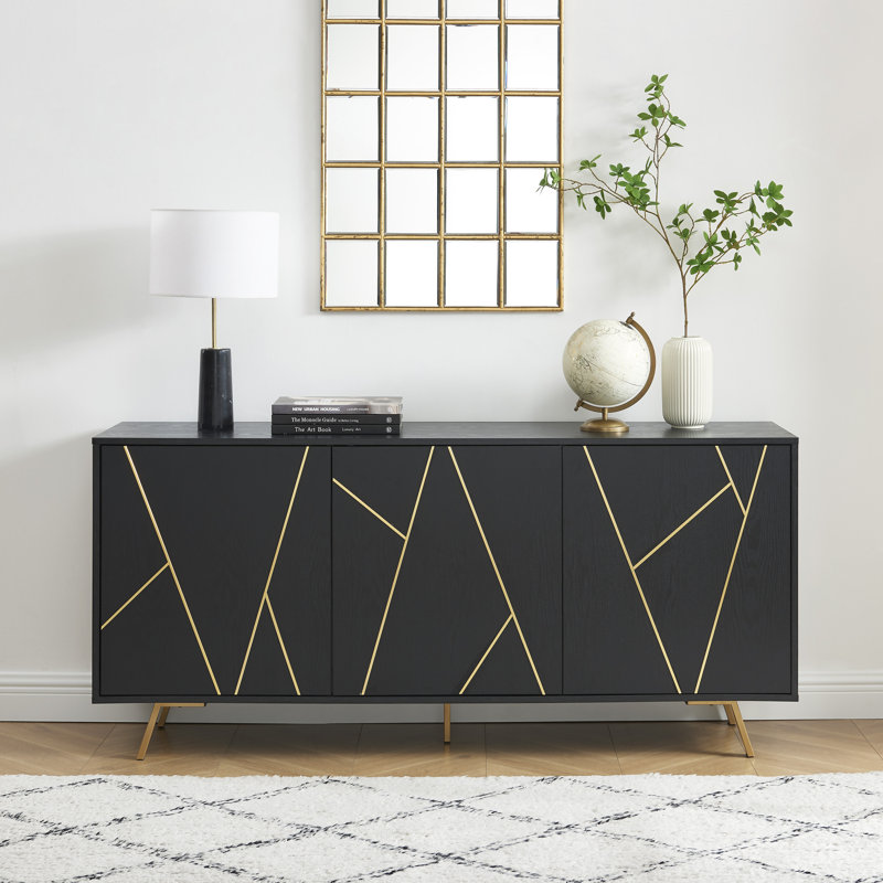 Buffet de 63 po de largeur Jaagruti, Noir