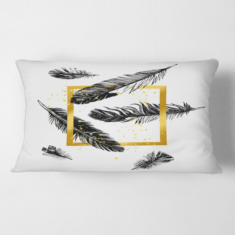 Housse et insert de coussin rectangulaire Frame and Feathers