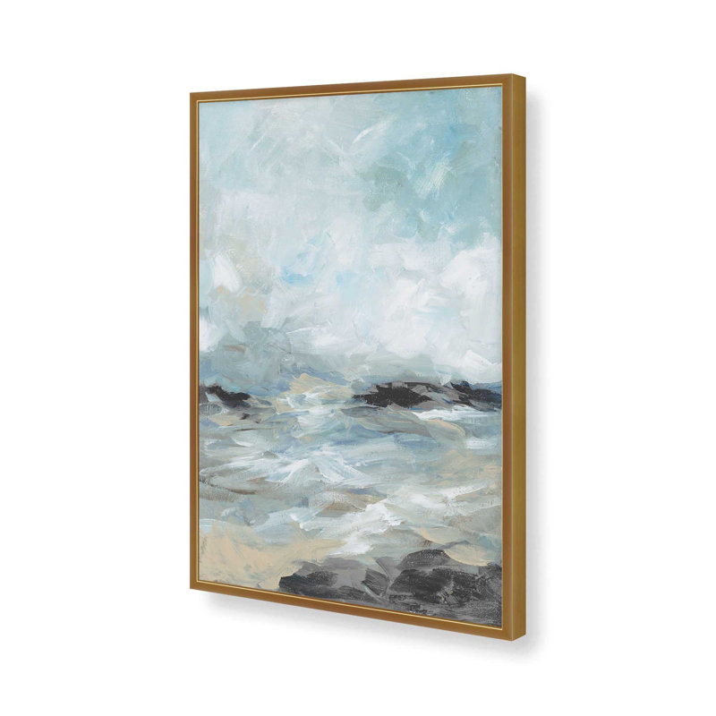 «Windswept Waters I Print», H 15,25 po x l 12,25 po, Or poli