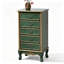 Armoire d'appoint en bois manufacturé vert massif