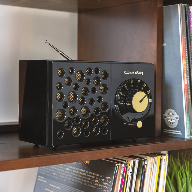 Maverick Portable Decorative Radio with Bluetooth, Black