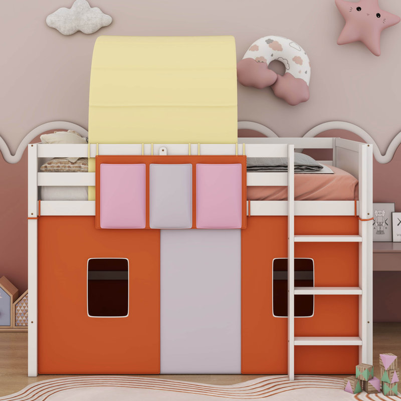 Lit mezzanine simple Babiarz Kids, Orange