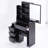 29.2" Small Space Left Bedside Cabinet Vanity Table + Cushioned Stool