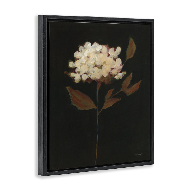 «Dark Fall Flower» par Haley Knighten, Cadre flottant noir de jais, H 21 po x l 17 po