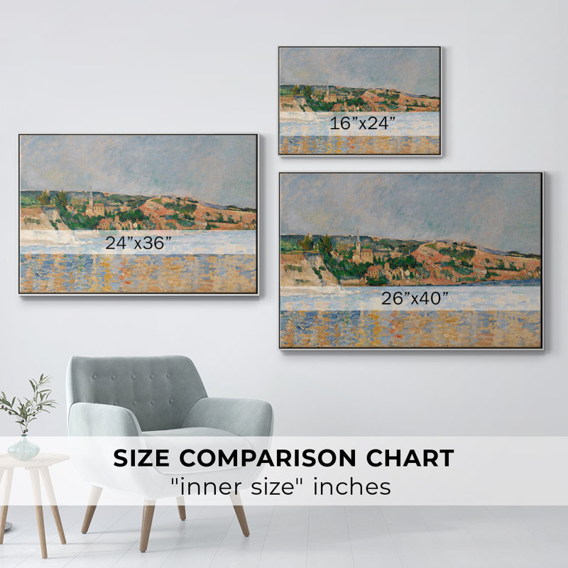 Paysage rétro - CXLI, Toile encadrée flottée blanche, H 17 po x l 25 po x P 2 po