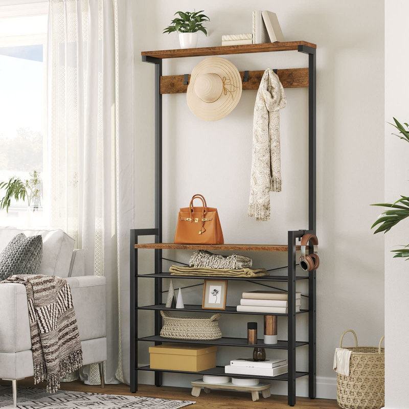 Articombe Hall Tree 74cm Wide with Shoe Storage