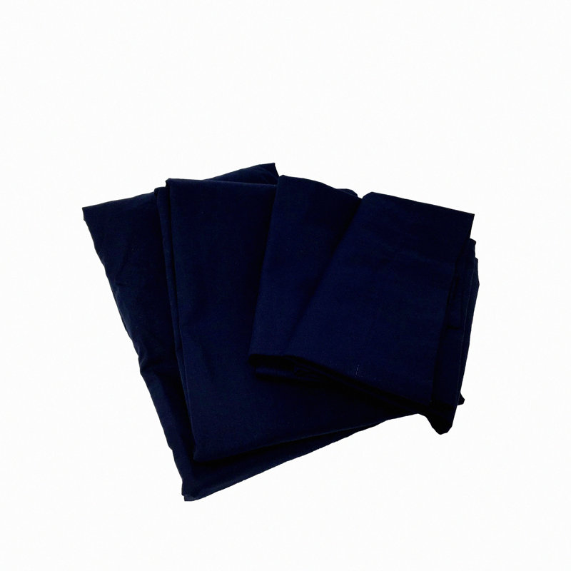 Navy Cot Sheet Set - Fitted, Flat, Pillow Cases (4 Piece) - 33"x75" Fitted Sheet, 64"x94" Flat Sheet, 20"x30" Pillow Cases - Soft & Cozy Bedding