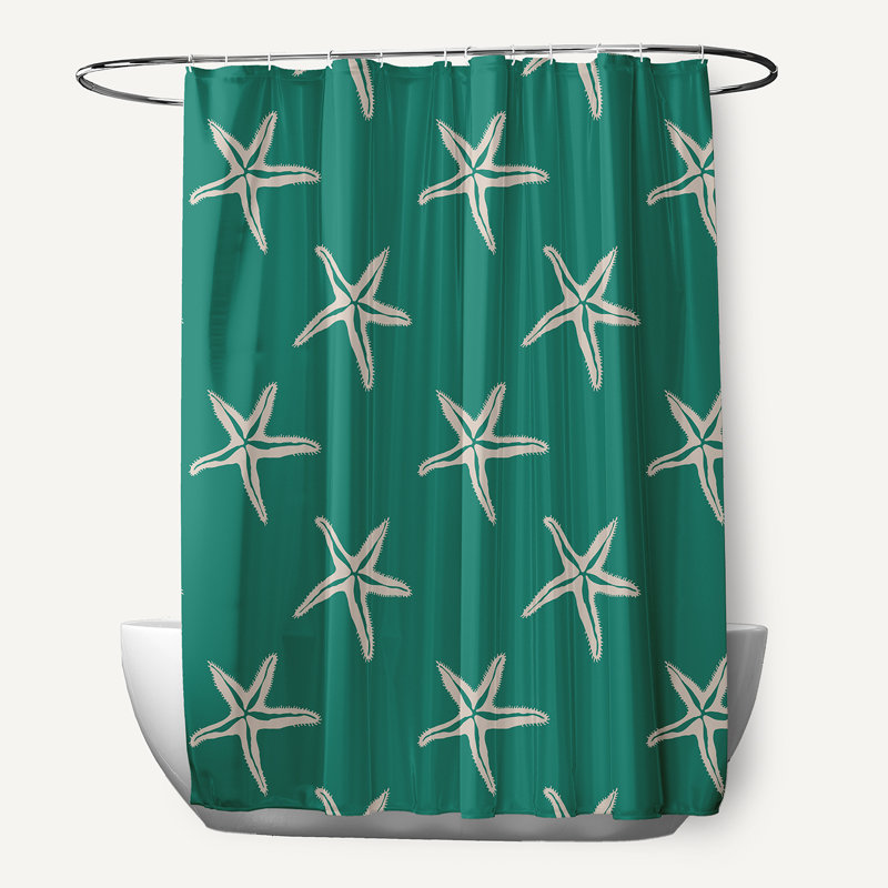 Rideau de douche Starfish, Vert trèfle