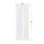 Porte pliante cintrée de 30 po x 80 po à 10 carreaux en verre trempé transparent, âme pleine et finition blanche à base d'eau, idéale pour le placard, le garde-manger et la buanderie. Quincaillerie incluse.-133709204