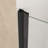 36"X 72" Pivot Shower Door, Matte Black Aluminum Frame, Half Frame ,1/4"(6Mm) Tempered Glass Explosion Proof Film-122371809