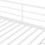 Lit mezzanine en métal avec grille de rangement supérieure et échelle de rangement latérale-991341553