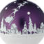 Ornement en forme de boule de père Noël 4 "en vol 