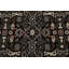 Tapis oriental en laine brun foncé