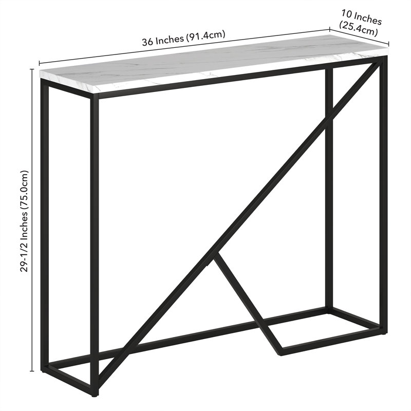 Jhoselyn 91.4cm Console Table, Black