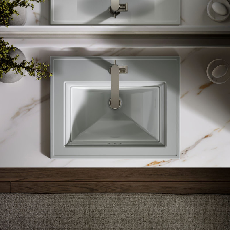 Memoirs® Stately Drop-in Bathroom Sink, Ice Gray, Single Hole