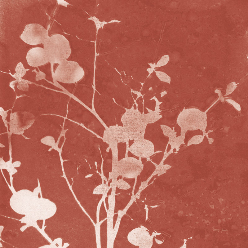 Enchanted Fall Cyanotype VI Crop by Nancy Green - Wrapped Canvas Painting, 122cm H x 81cm W
