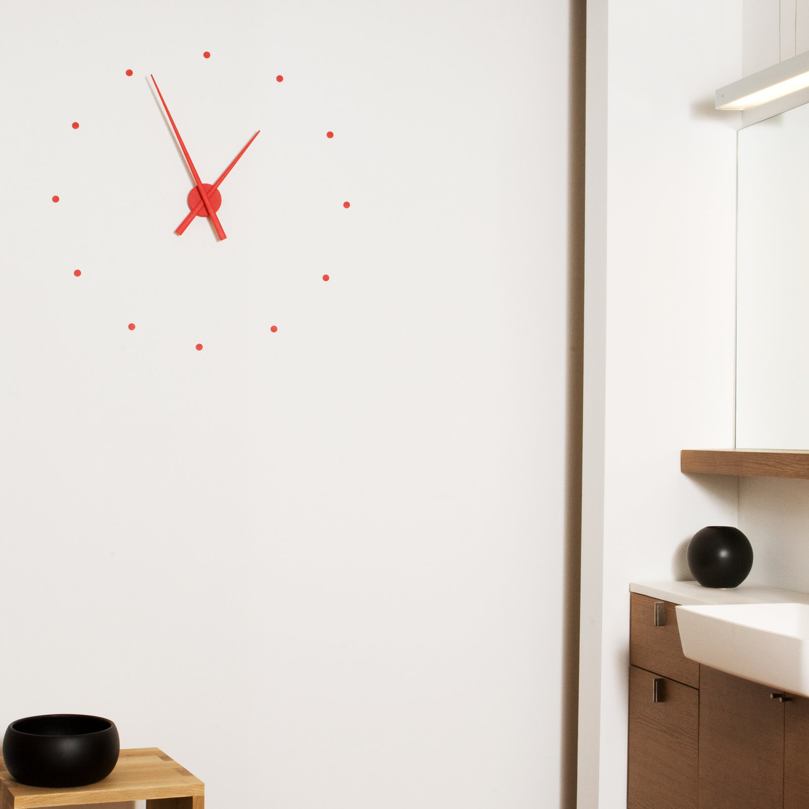 OJ Wall Clock, Red, Large
