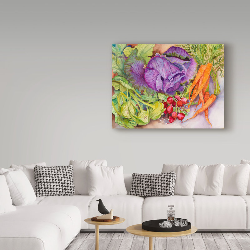 «De Légumes d'automne» par Deetra, reproduction d'art sur toile tendue, H 14 po x l 19 po x P 2 po