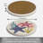 Colorful Starfish Single Round Stone Coaster Create Your Own Set