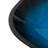 Bathroom Artistic Tempered Glass Vessel Bathroom Sink With Faucet And Pop-Up Drain, Blue