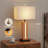Dimmable Table Lamp with Led Nightlight, Square Wood Grain Bedside Lamp Set of 2